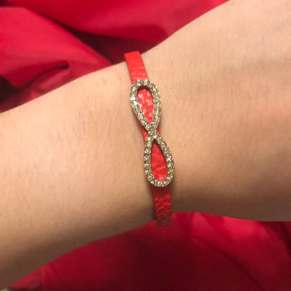 5/$30 infinity sign pleather clasp bracelet